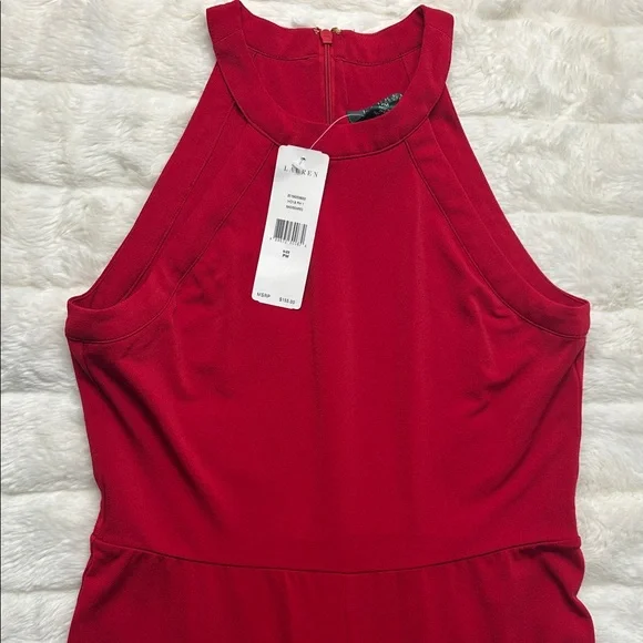 Elegant Red Sleeveless Jumpsuit - Picture 3 of 4